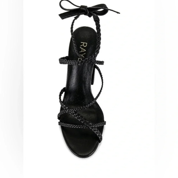 RAYE Melissa Braided Leather Heels Black Size 9 - Picture 3 of 7
